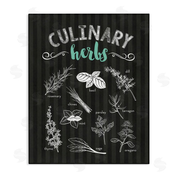 stupell industries Lettered and Lined | Culinary Herbs on Stripes Wall Art