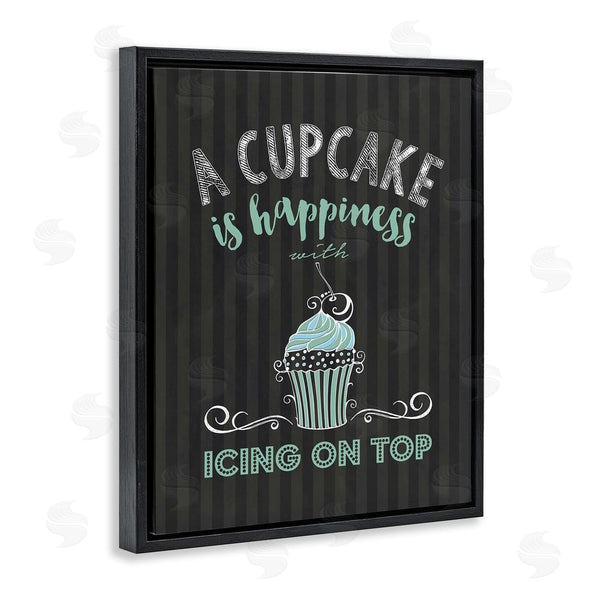 Stupell Industries Lettered And Lined | Cupcake Is Happiness With Icing Wall Art