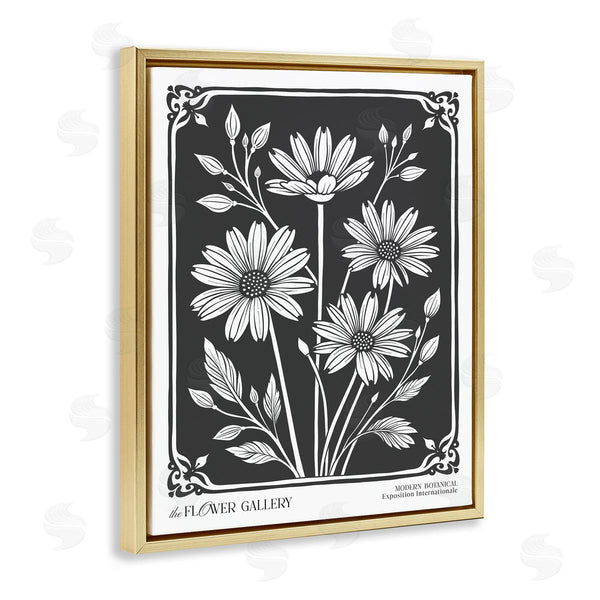 Stupell Industries Lettered And Lined | Daisies With Vintage Border