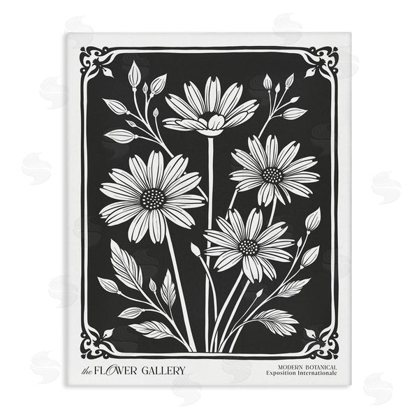 stupell industries Lettered and Lined | Daisies with Vintage Border