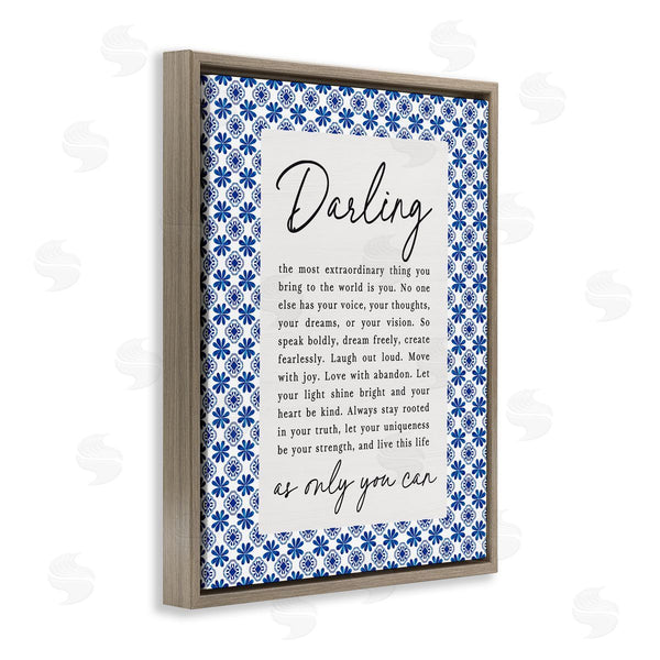 Stupell Industries Lettered And Lined | Darling Only You Can Inspiring Wall Art