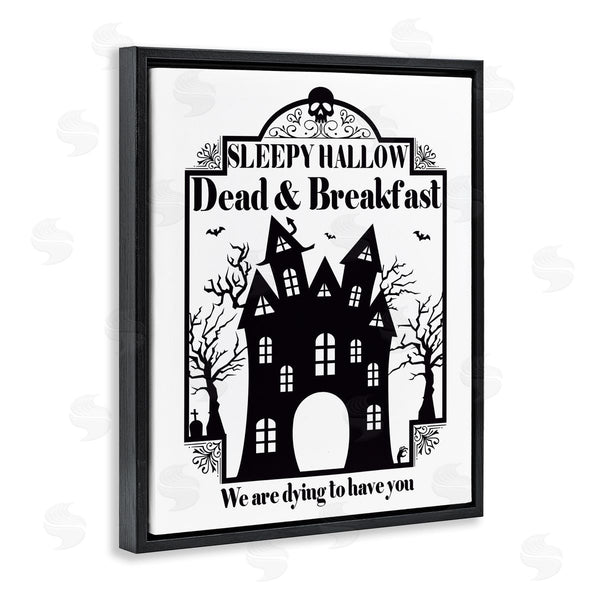 Stupell Industries Lettered And Lined | Dead & Breakfast Spooky Sign Wall Art