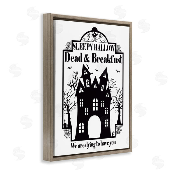 Stupell Industries Lettered And Lined | Dead & Breakfast Spooky Sign Wall Art