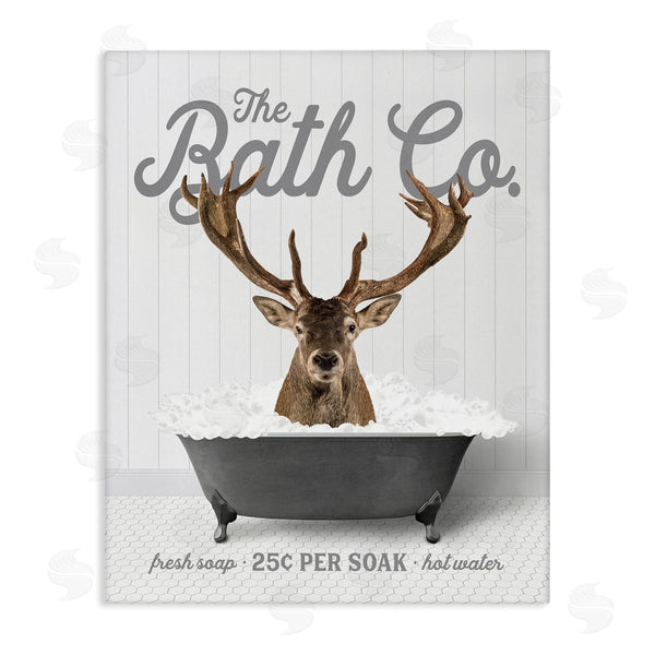 stupell industries Lettered and Lined | Deer in Bubble Bath Wall Art