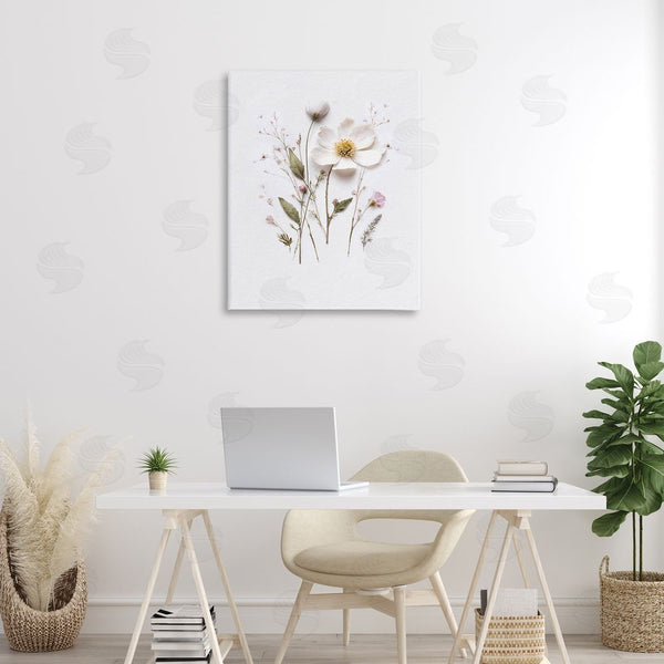 Stupell Industries Lettered And Lined | Delicate Pressed Flower Sprigs Wall Art