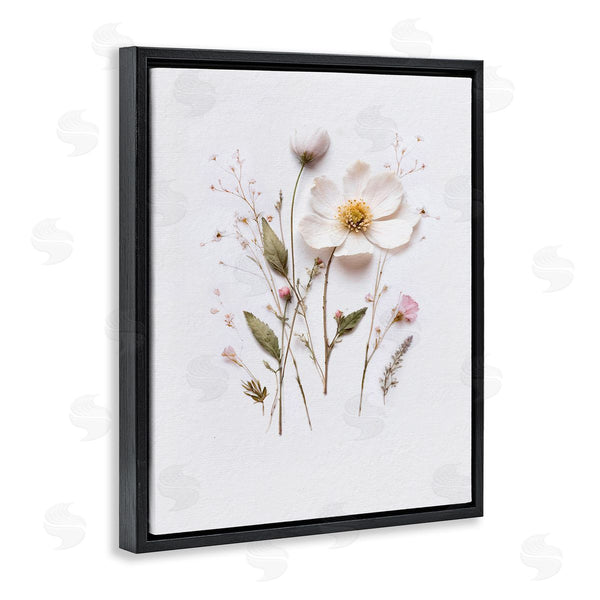 Stupell Industries Lettered And Lined | Delicate Pressed Flower Sprigs Wall Art