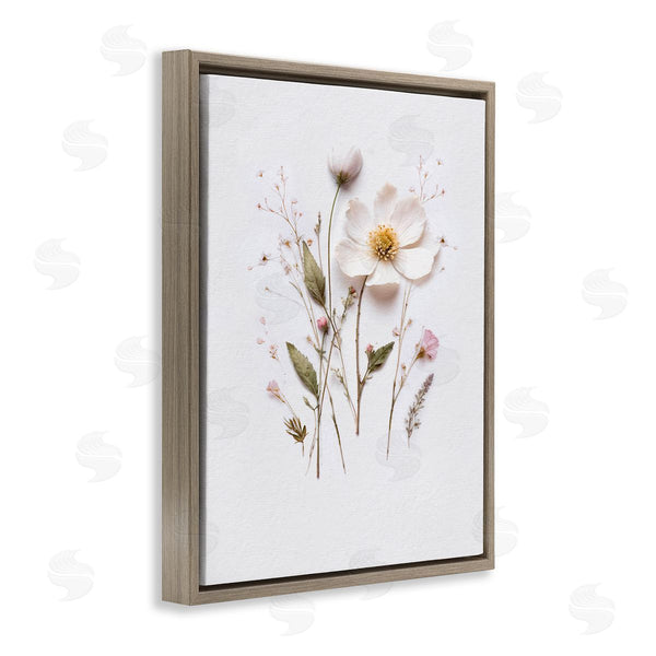 Stupell Industries Lettered And Lined | Delicate Pressed Flower Sprigs Wall Art