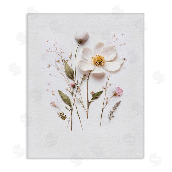 stupell industries Lettered and Lined | Delicate Pressed Flower Sprigs Wall Art