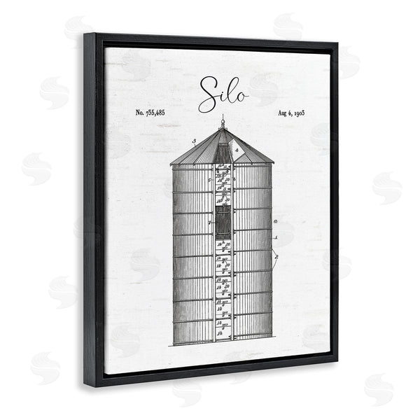 Stupell Industries Lettered And Lined | Detailed Silo Diagram Rustic Countryside Farm Structure Wall Art
