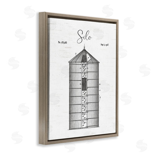 Stupell Industries Lettered And Lined | Detailed Silo Diagram Rustic Countryside Farm Structure Wall Art