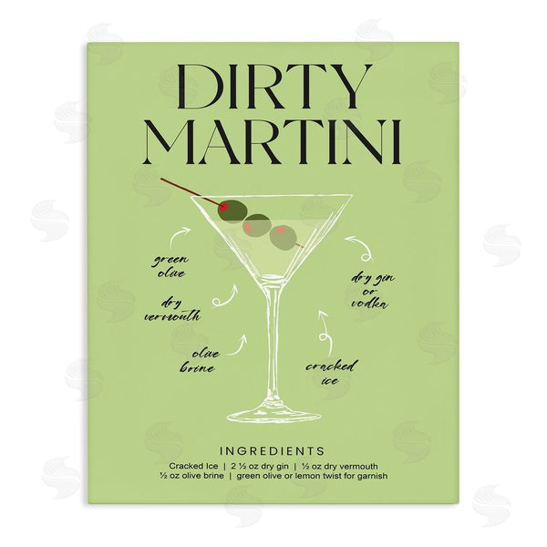 stupell industries Lettered and Lined | Dirty Martini Green Recipe