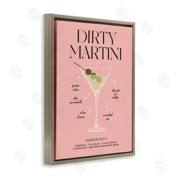 Stupell Industries Lettered And Lined | Dirty Martini Pink Recipe