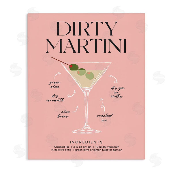 stupell industries Lettered and Lined | Dirty Martini Pink Recipe