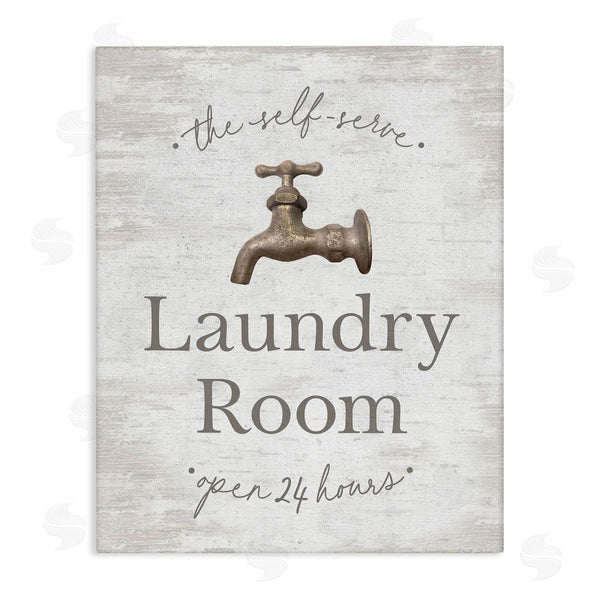 stupell industries Lettered and Lined | Distressed Laundry Room