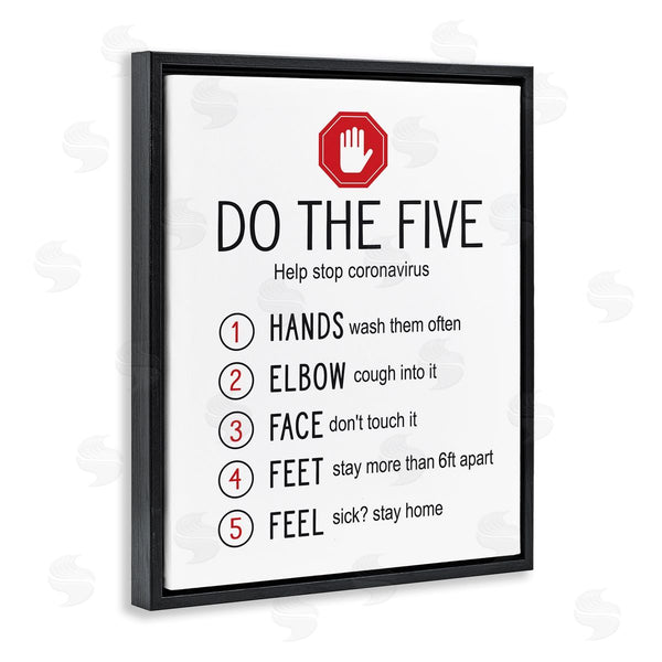 Stupell Industries Lettered And Lined | Do Five Cleanliness Steps