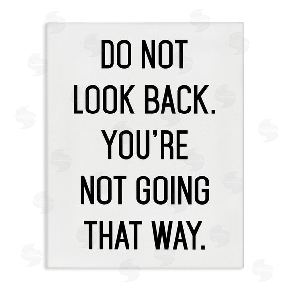 stupell industries Lettered and Lined | Do Not Look Back Encouraging Motivational Phrase Wall Art