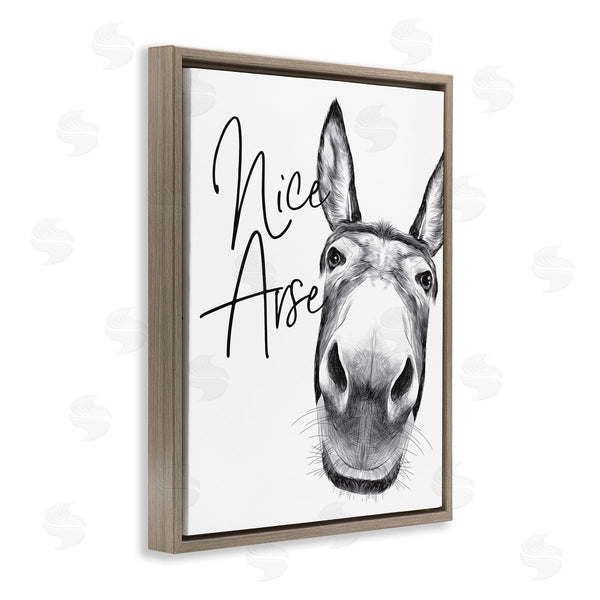 Stupell Industries Lettered And Lined | Donkey Bathroom Humor