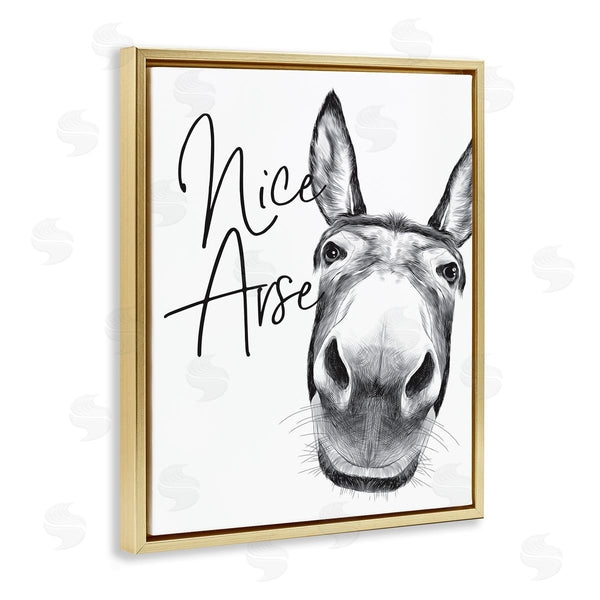 Stupell Industries Lettered And Lined | Donkey Bathroom Humor