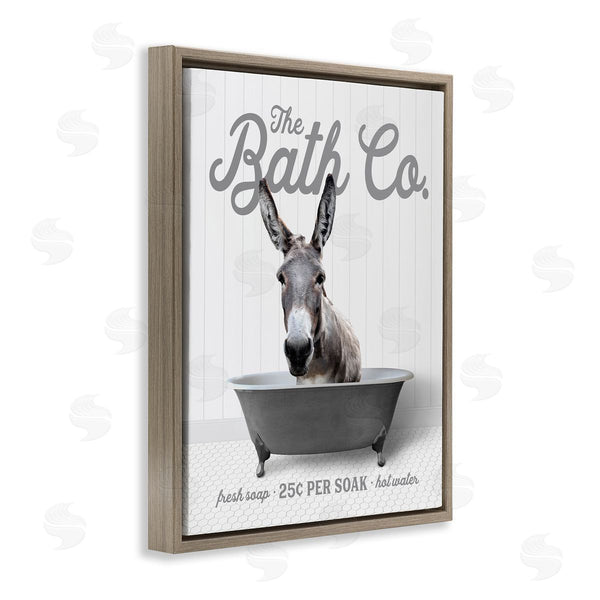 Stupell Industries Lettered And Lined | Donkey In Bathtub Wall Art