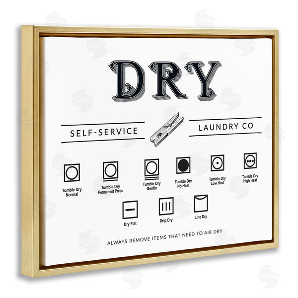 Stupell Industries Lettered And Lined | Dry Cycle Instructions Chart