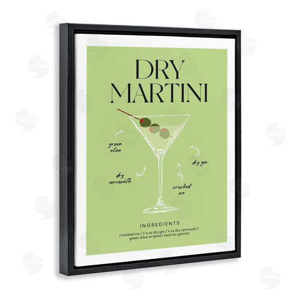 Stupell Industries Lettered And Lined | Dry Martini Recipe