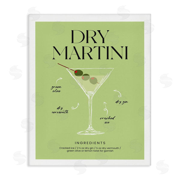 stupell industries Lettered and Lined | Dry Martini Recipe