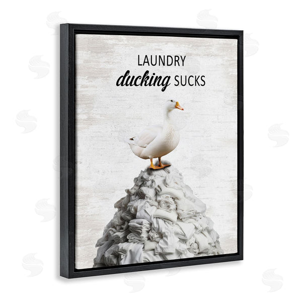Stupell Industries Lettered And Lined | Duck & Laundry Pile