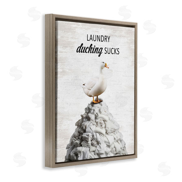 Stupell Industries Lettered And Lined | Duck & Laundry Pile