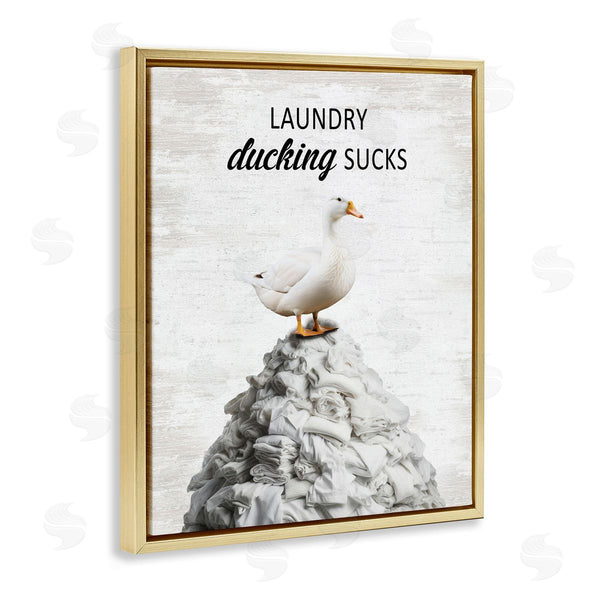 Stupell Industries Lettered And Lined | Duck & Laundry Pile