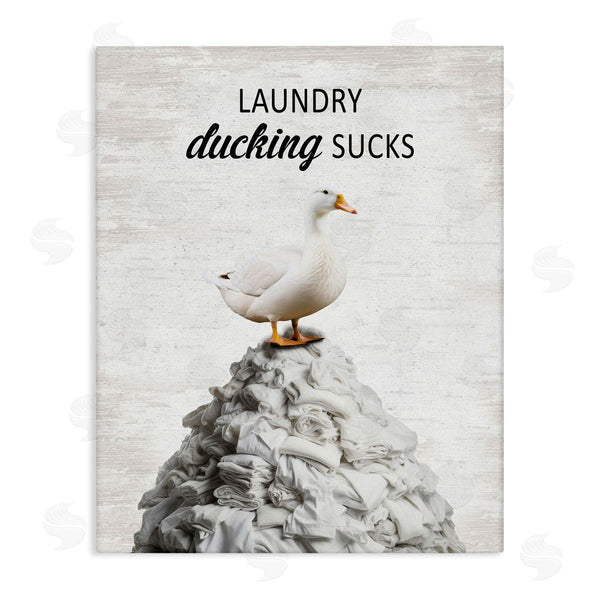 stupell industries Lettered and Lined | Duck & Laundry Pile