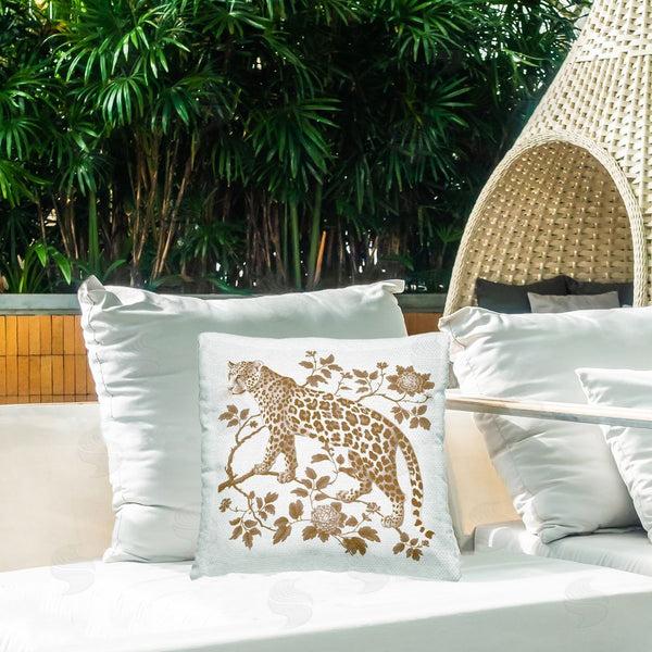 Stupell Industries Lettered And Lined | Earthy Details Vintage Leopard Printed Throw Pillow