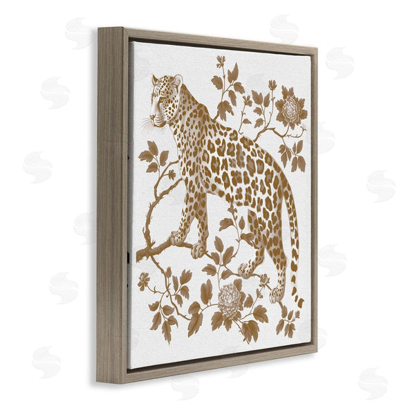 Stupell Industries Lettered And Lined | Earthy Details Vintage Leopard Wall Art