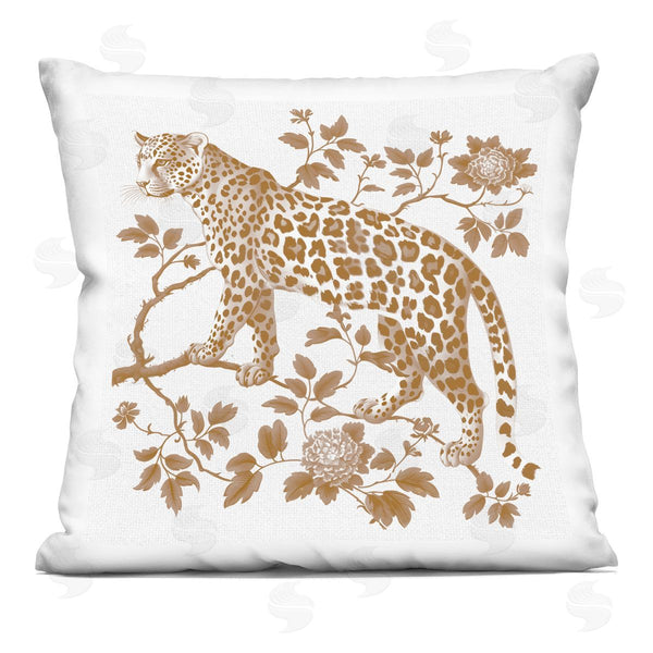 stupell industries Lettered and Lined | Earthy Details Vintage Leopard Printed Throw Pillow