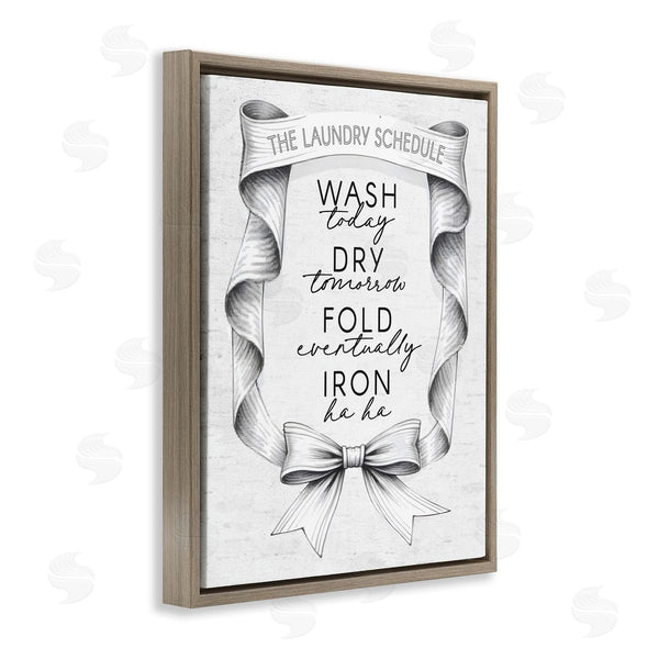 Stupell Industries Lettered And Lined | Elegant Banner Laundry Schedule