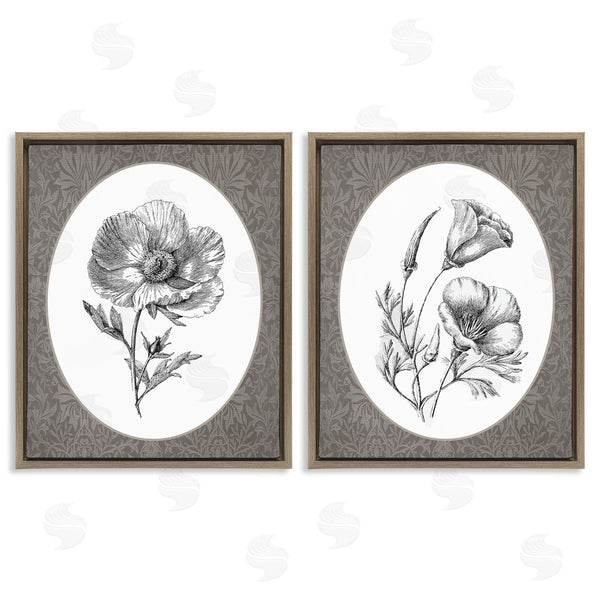 Stupell Industries Lettered And Lined | Elegant Flower Spig Vignettes