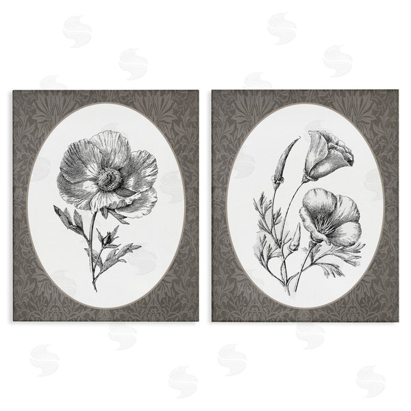 stupell industries Lettered and Lined | Elegant Flower Spig Vignettes