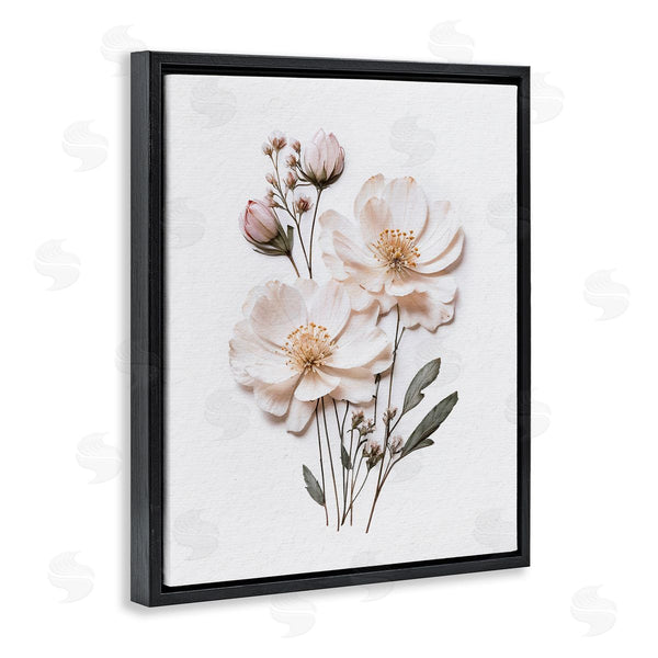 Stupell Industries Lettered And Lined | Elegant Pressed Flowers Wall Art