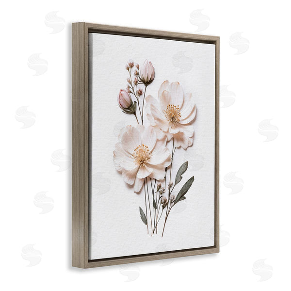 Stupell Industries Lettered And Lined | Elegant Pressed Flowers Wall Art