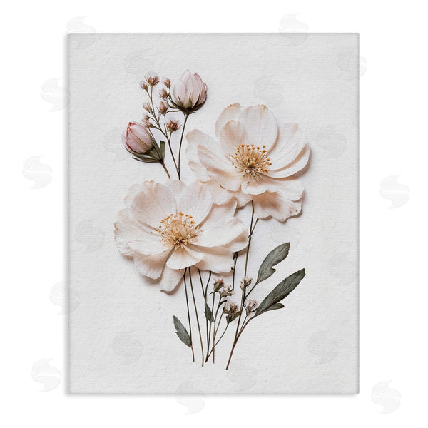 stupell industries Lettered and Lined | Elegant Pressed Flowers Wall Art