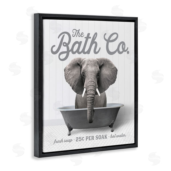 Stupell Industries Lettered And Lined | Elephant In Bathtub Wall Art