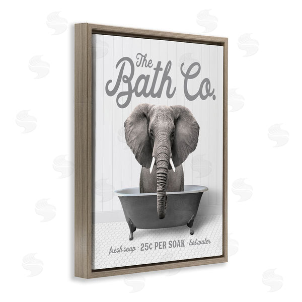Stupell Industries Lettered And Lined | Elephant In Bathtub Wall Art