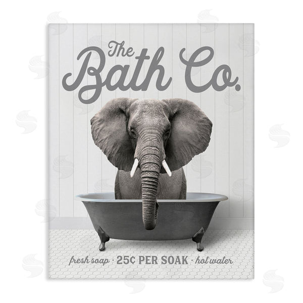 stupell industries Lettered and Lined | Elephant in Bathtub Wall Art