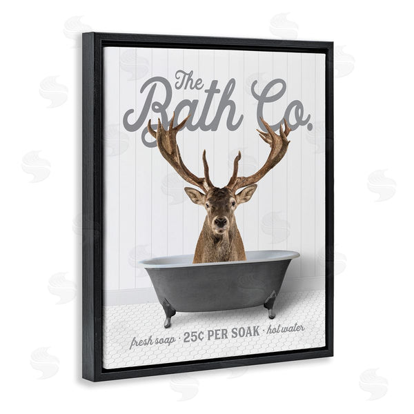 Stupell Industries Lettered And Lined | Elk In Bathtub Wall Art