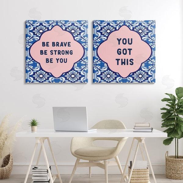 Stupell Industries Lettered And Lined | Encouraging Words On Boho