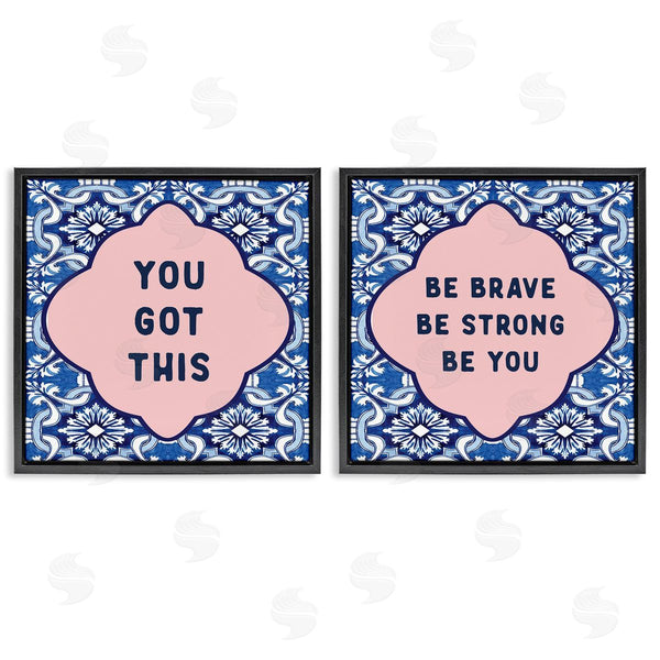 Stupell Industries Lettered And Lined | Encouraging Words On Boho