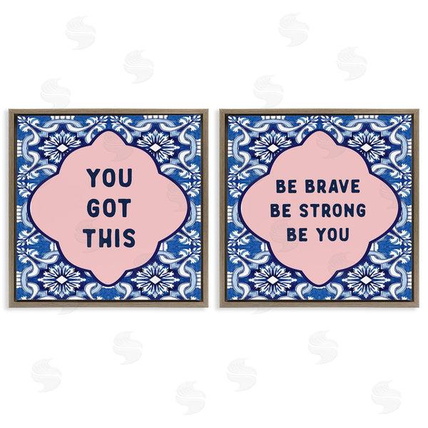 Stupell Industries Lettered And Lined | Encouraging Words On Boho