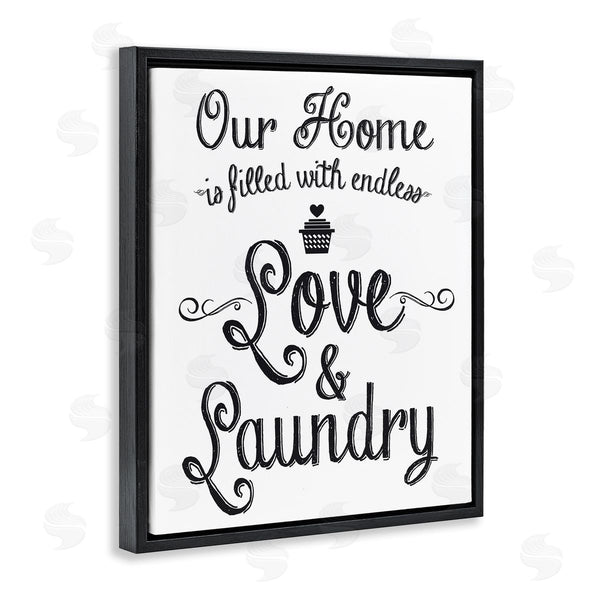Stupell Industries Lettered And Lined | Endless Love And Laundry