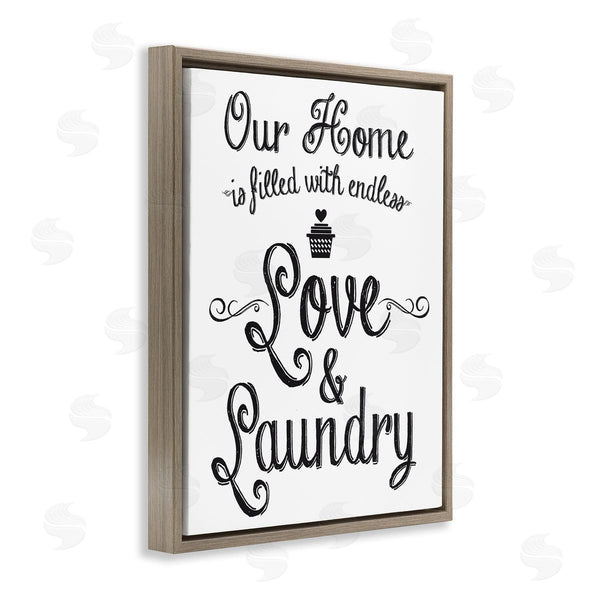 Stupell Industries Lettered And Lined | Endless Love And Laundry