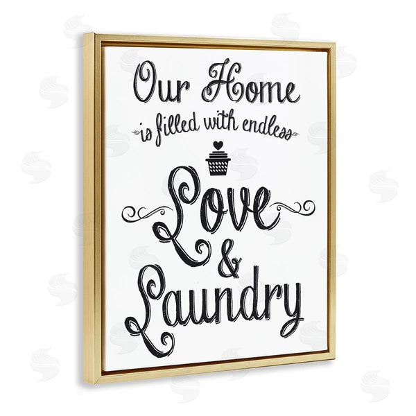 Stupell Industries Lettered And Lined | Endless Love And Laundry