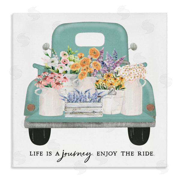 stupell industries Lettered and Lined | Enjoy Ride Floral Truck Wall Art